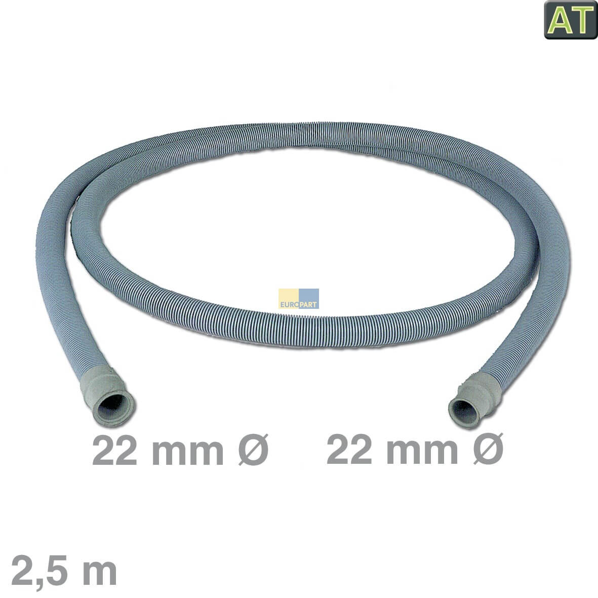 Ablaufschlauch 22-22mm- 2- 5m universal f�r Waschmaschine Waschtrockner (KD-10019918)