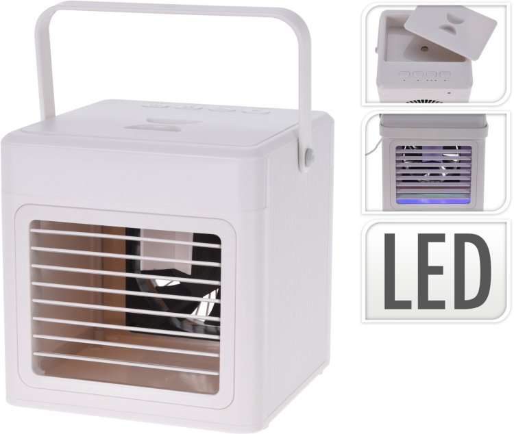 Aircooler mit Griff und LED-Beleuchtung