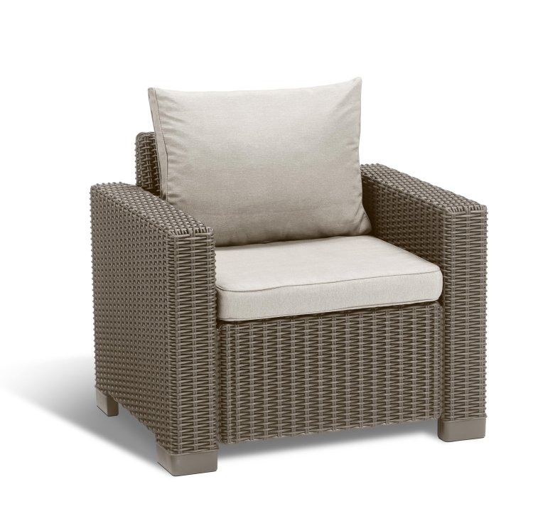 Allibert California Lounge Sessel cappuccino - 83 x 68 x 71-5 (je 2 St-ck) unter Gartenm?bel