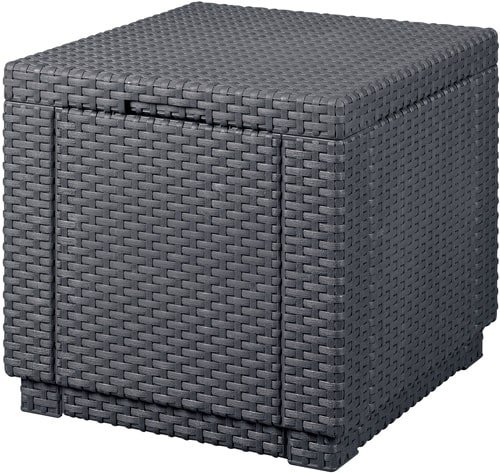 Allibert Cube Gartenhocker graphit - 42 x 42 x 30