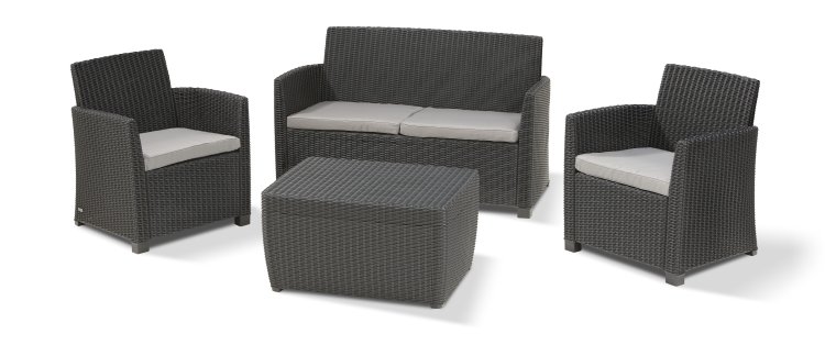 Allibert Mia Garten Sitzgruppe Set - Polyrattan unter Gartenm?bel