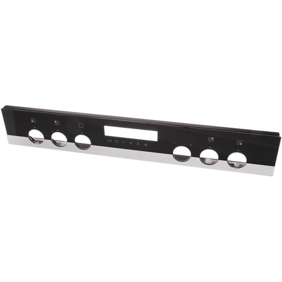 Bedienblende Material: Glas- Farbe: schwarz-edelstahl ohne Signallampen (BD-11059502)