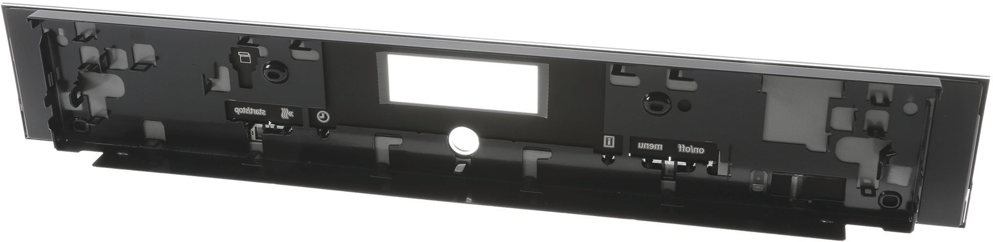 Bedienblende schwarz- mit Edelstahl Applikation schwarz eloxiert- komplett geklebt- StudioLine- Siemens (BD-11020608)