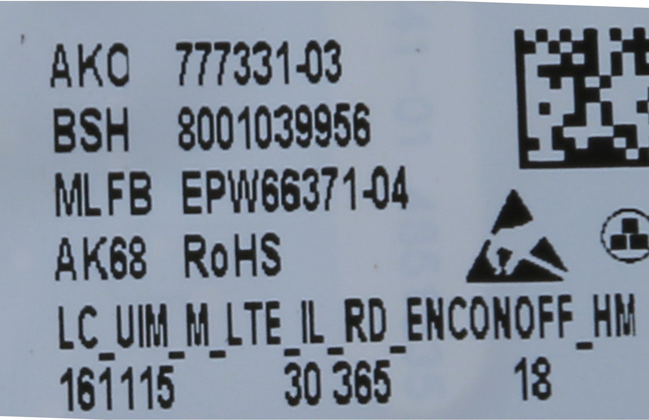 Bedienmodul programmiert (BD-11025839)