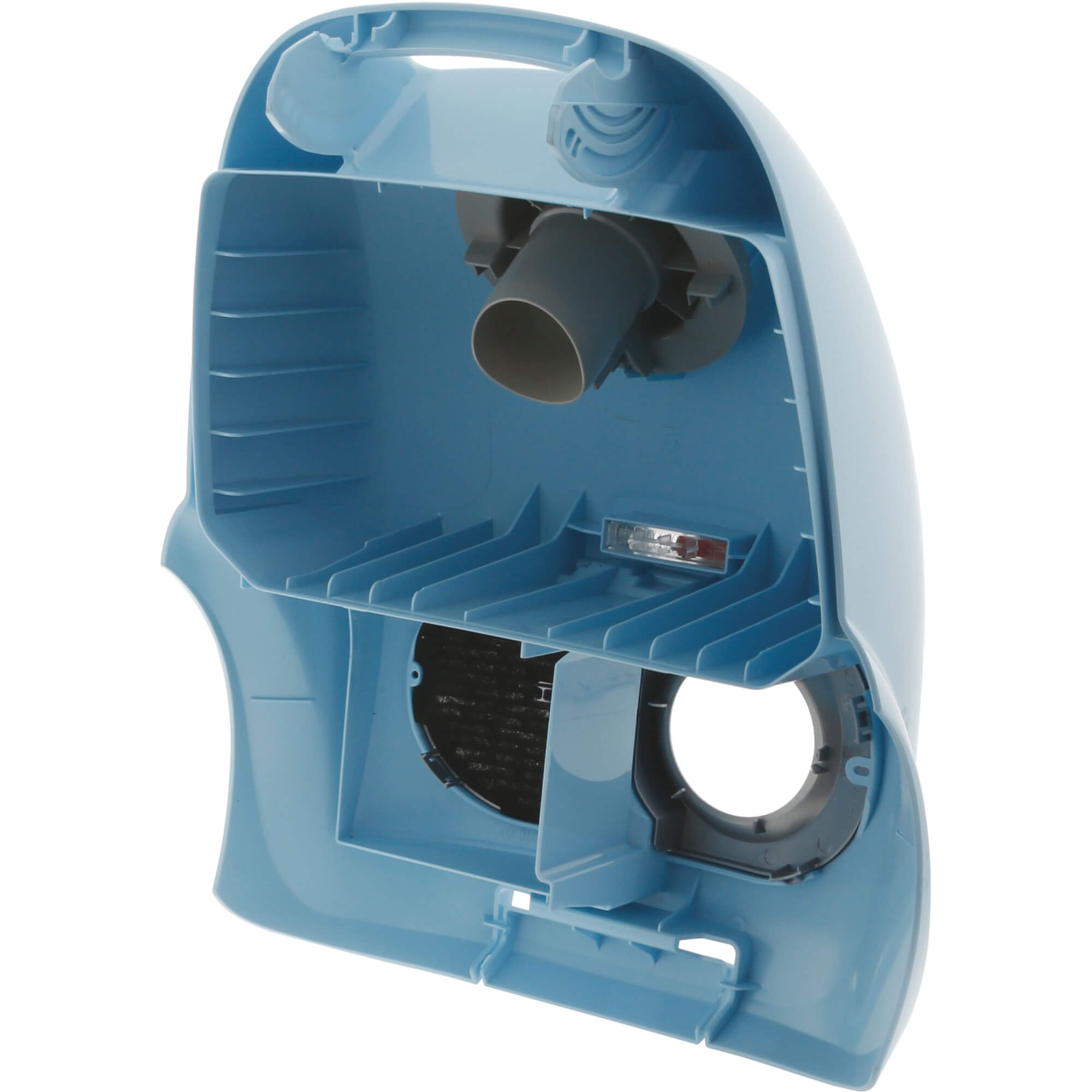 Deckel f�r Staubraum mit FiWeAnzeige dk-rt-Stutzenring silber FLAMING RED- BOSCH MoveOn HiSpin Motor PureAir (BD-11004864)