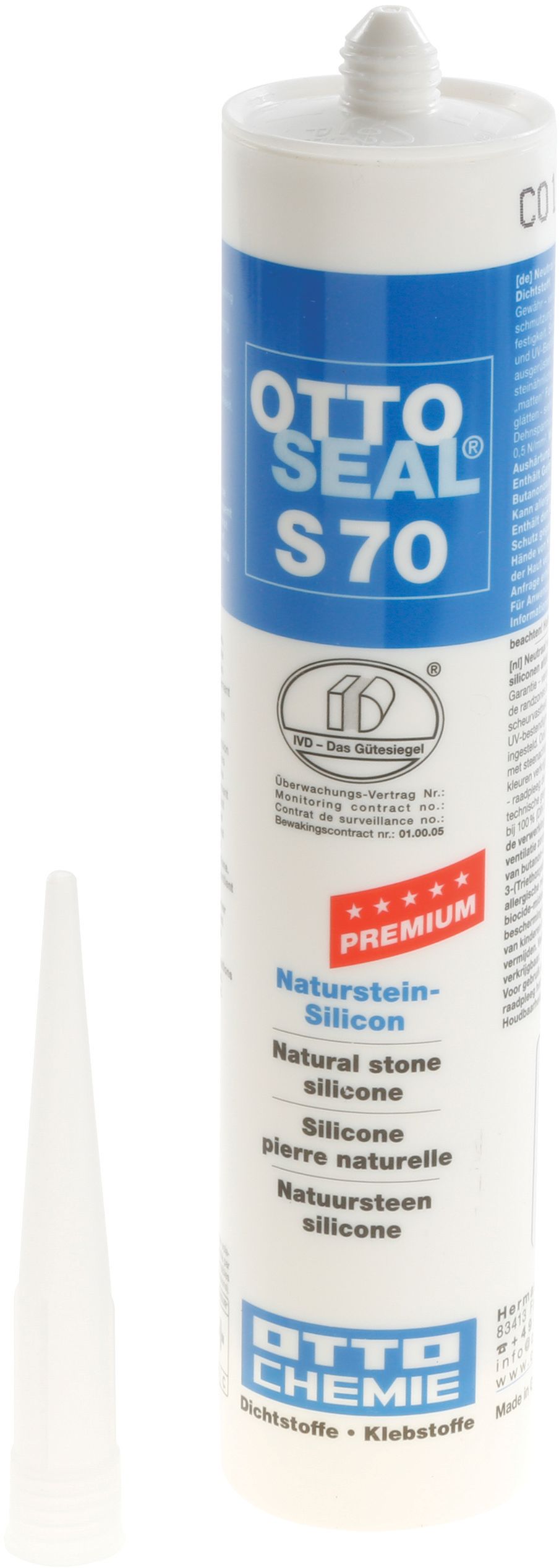 Dichtstoff f�r Herde und Glaskeramik Silicon-Dichtstoff- OTTO SEAL S 70- sanit�rgrau S70-04-C18 (BD-00643723)