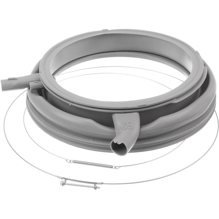 Fenstermanschette fettbest�ndig Silikon- grau mit Beleuchtungsstutzen + Umpumpstutzen (BD-20002387)