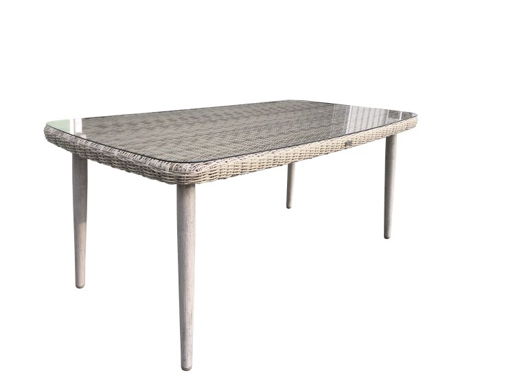 Gartentisch Polyrattan Bora - 180x100x75 - Sunset Naturel