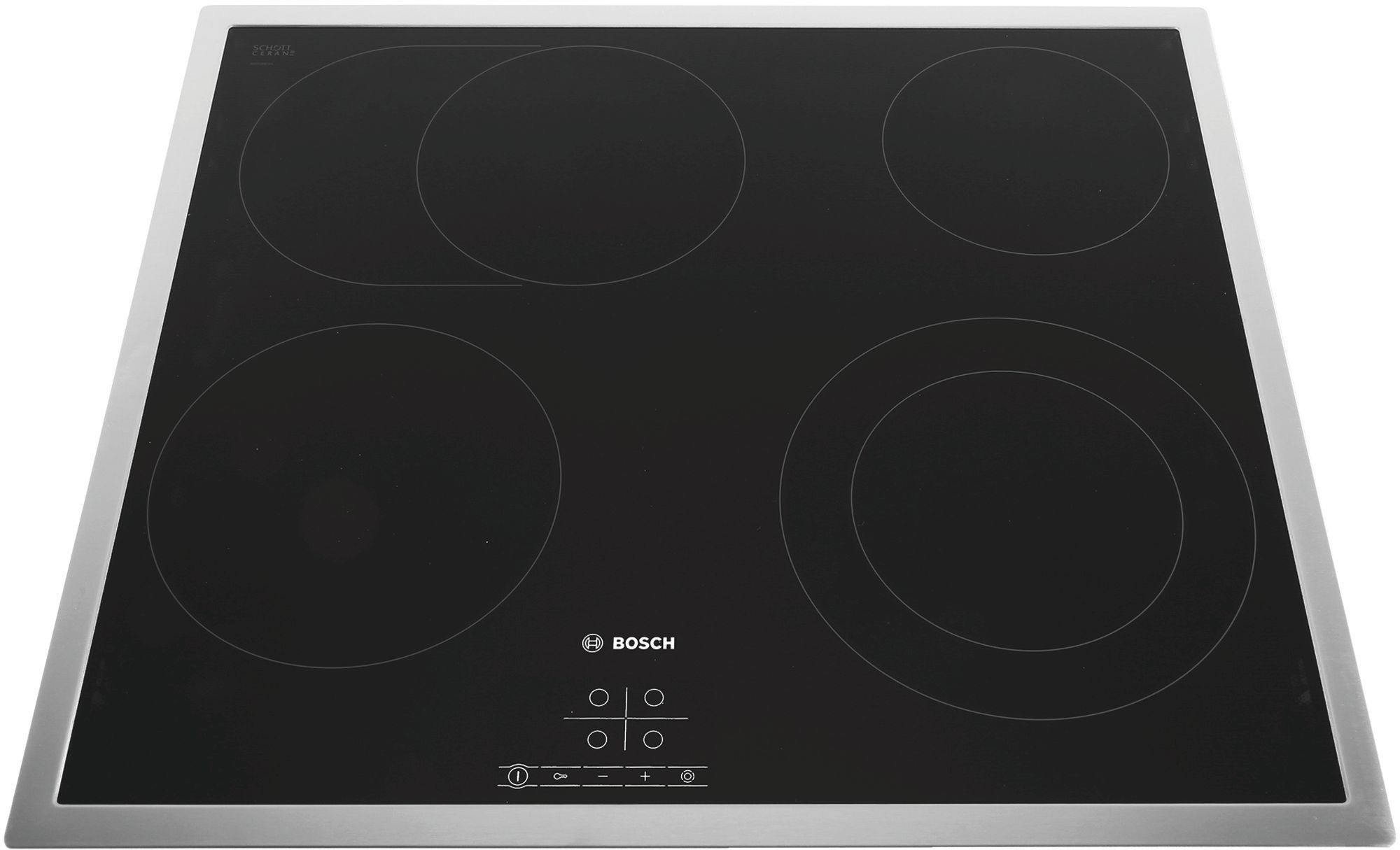 Glaskeramikfl�che Edelstahl-Rahmen +Befestigungsfedern 173604 BlackMagic ohne Liniendesign (BD-00773432)