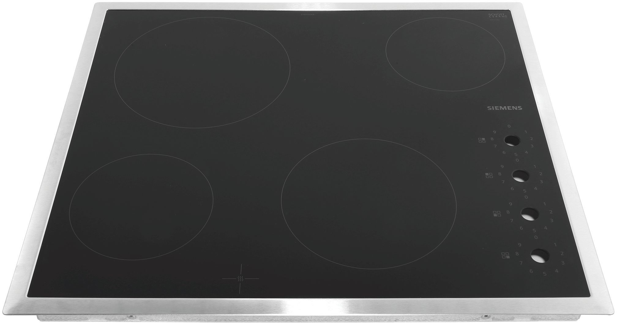 Glaskeramikfl�che Edelstahl-Rahmen +Befestigungsfedern 173604  Glaskeramikfl�che Edelstahl-Rahmen +Befestigungsfedern 173604 (BD-00775107)