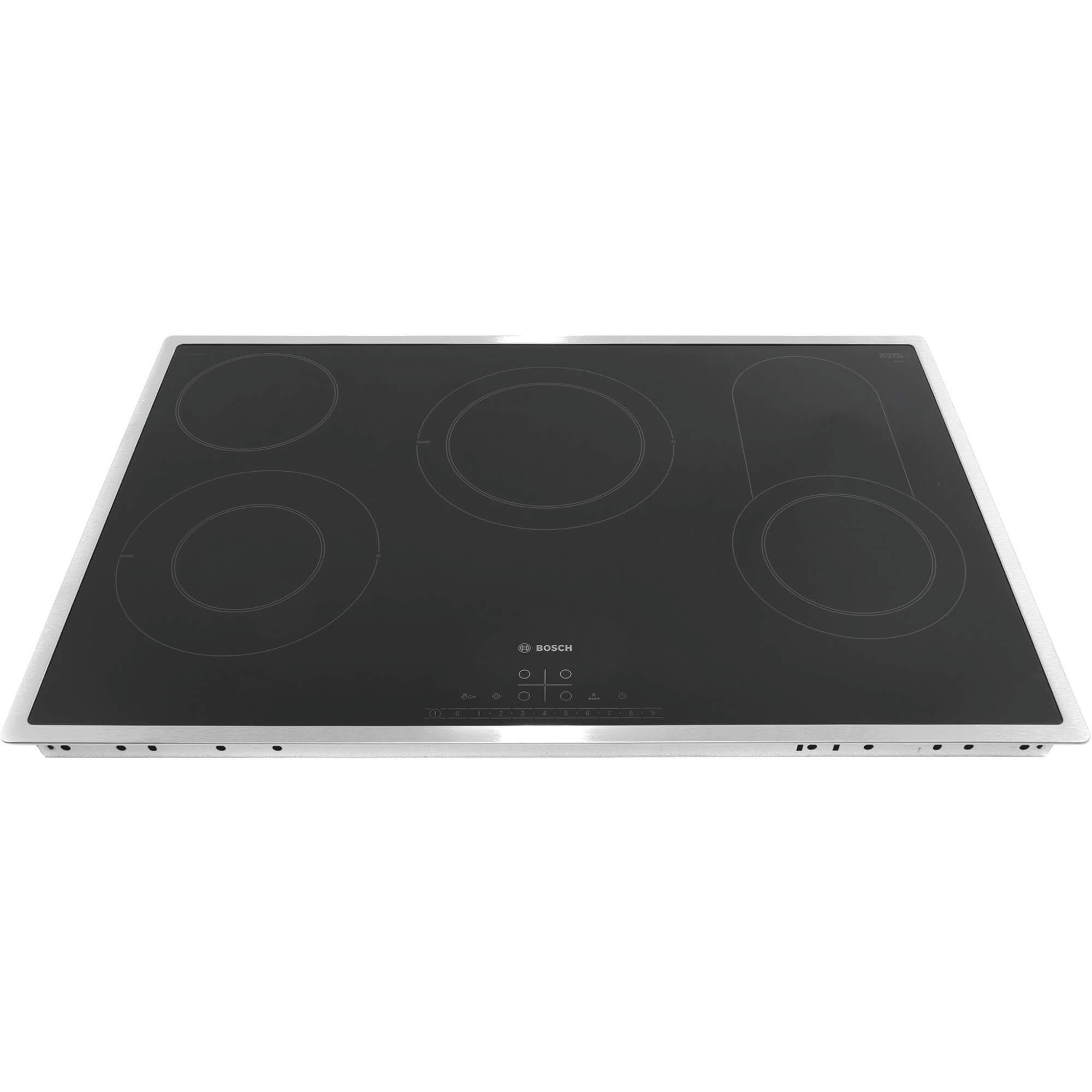 Glaskeramikfl�che Edelstahl-Std -Rahmen umlaufend- +Rastnasen 174981 (schwarz)- +Erdungsklemme 611061 (BD-00775376)