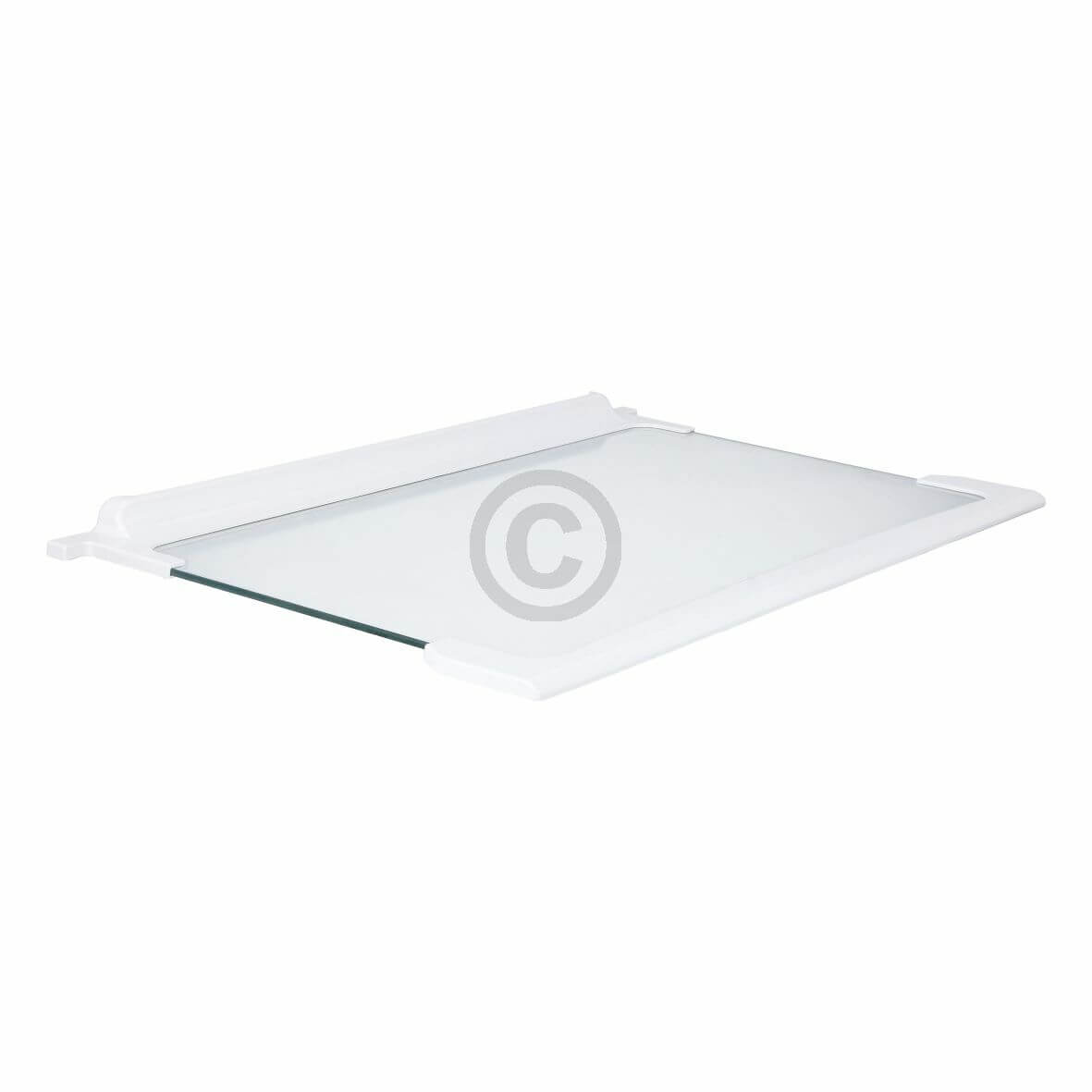 Glasplatte mitte f�r K�hlteil Beko 4312240400 495x297mm mit Leisten f�r K�hlGefrierKombination (4312240400)