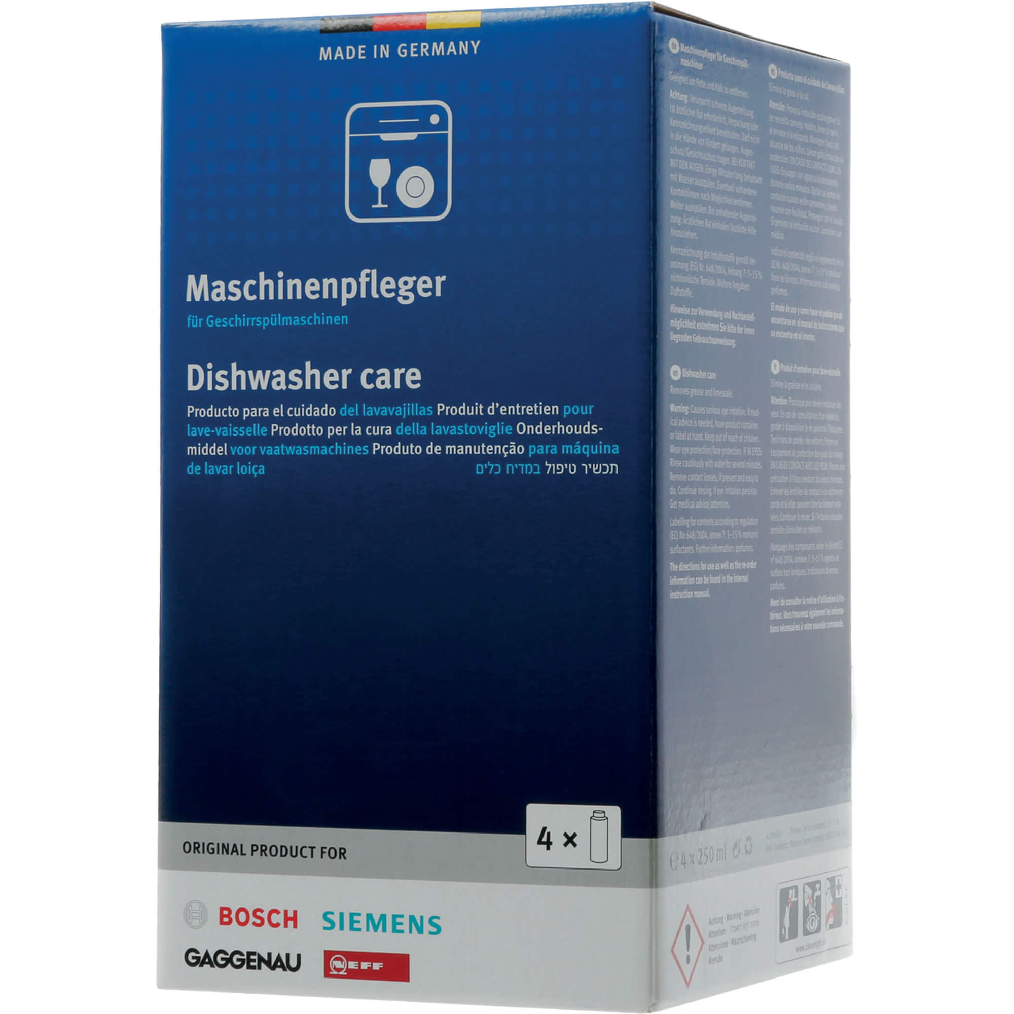 Pflegemittel 4xMaschinenpfleger f�r Geschirrsp�lmaschinen - Entfernt Fett und Kalk (KD-00312362)