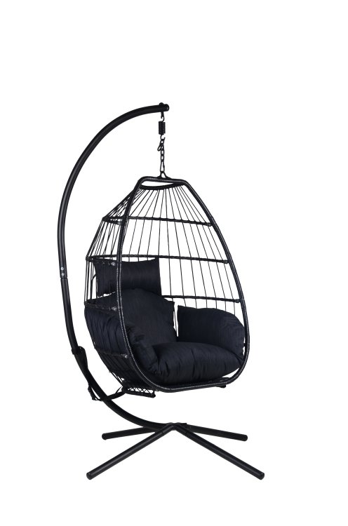 Polyrattan H-ngesessel Mackay - schwarz