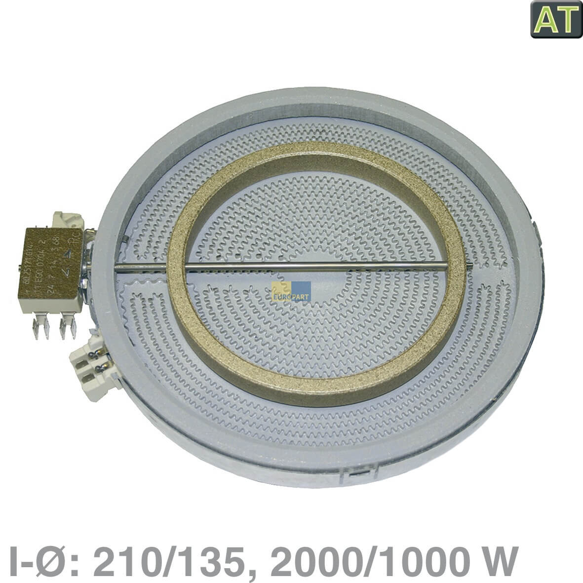 Strahlheizk�rper 230mm- 2kreis passend f�r Miele 4342391 EGO  f�r Kochfeld (EA-10-51216-412)