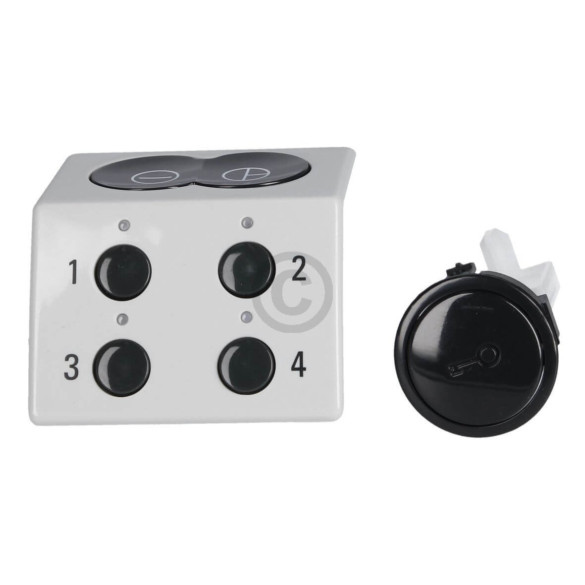 Tastenschalter BSH 00616445 Schaltknopf komplett mit Rahmen f�r Allesschneider (BD-00616445)