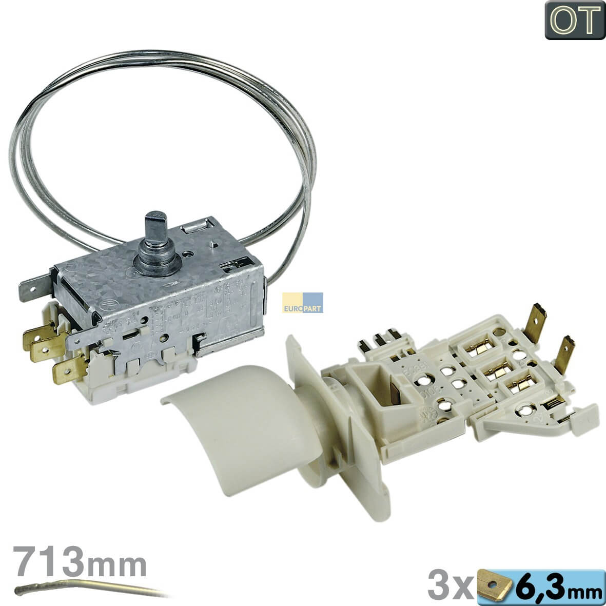 Thermostat K59-S2785 Ranco + Lampenfassung Bauknecht 481228238175 f�r K�hlschrank (KD-481228238175)