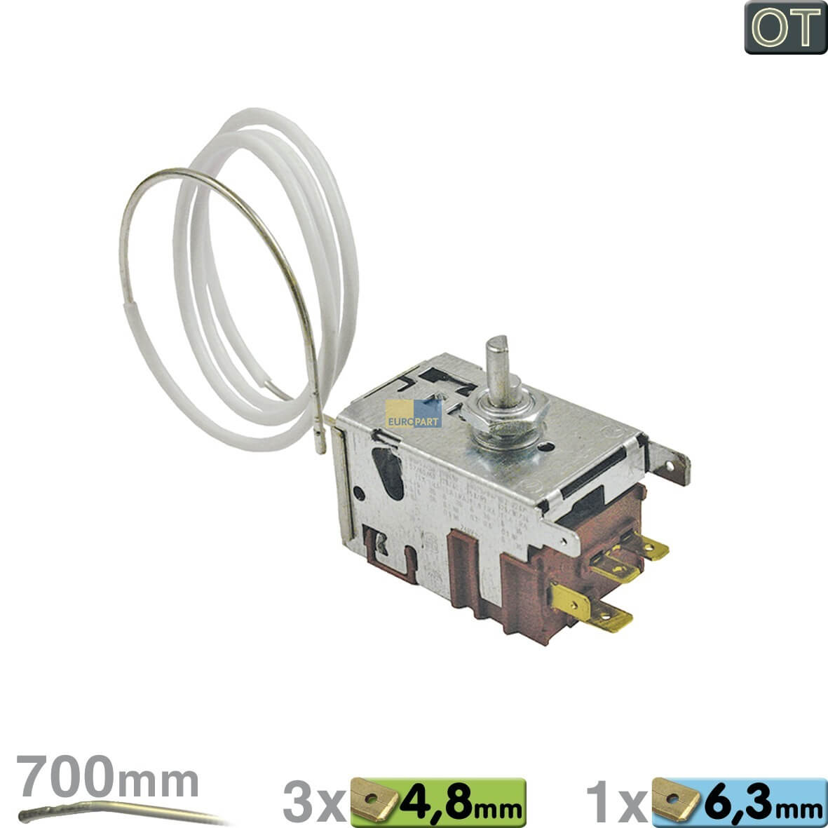 Thermostat ZANUSSI 242502123-1 Danfoss 077B5219 f�r K�hlschrank (KD-2425021231)