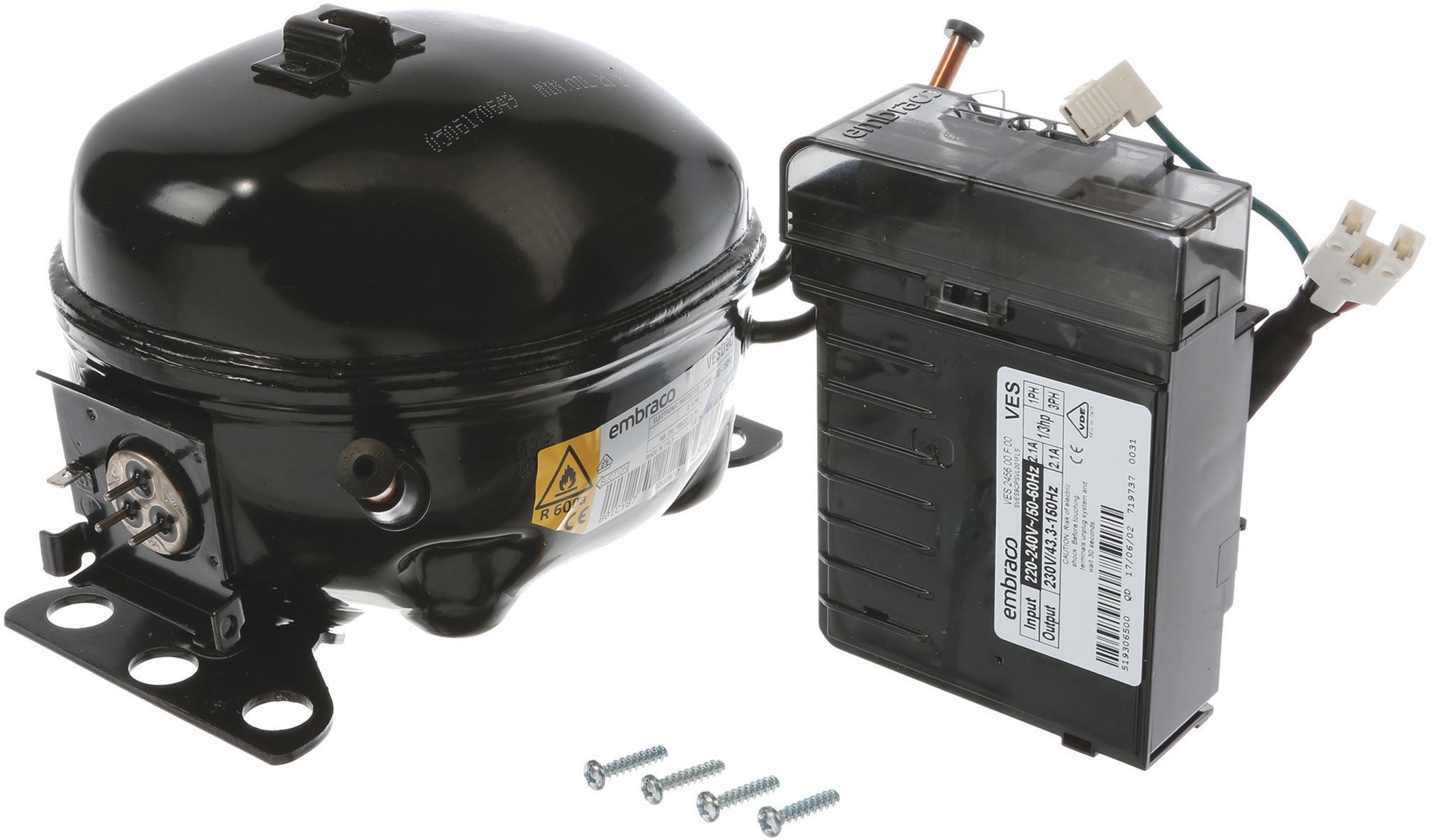 Verdichter EMB-VESD9C ohne Elektronikbox (BD-00145960)